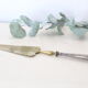 Vermeil pie shovel and silver metal, vintage