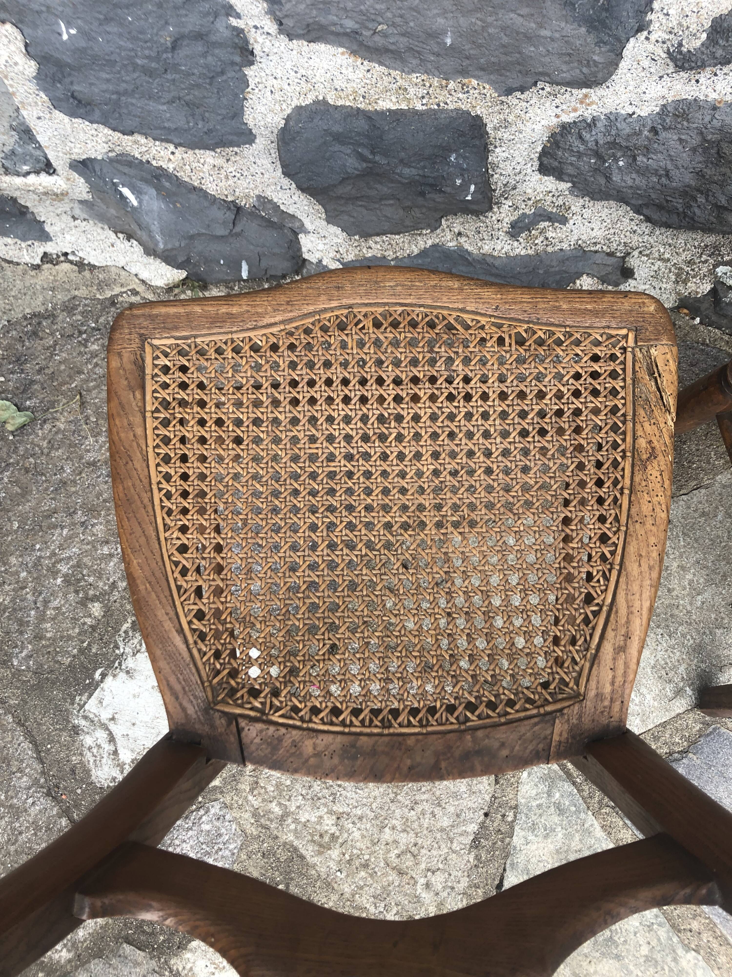 Set of 5 canned bistro chairs