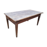 Table de ferme ancienne en chêne pieds fuseaux