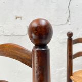 Chair in beech and straw