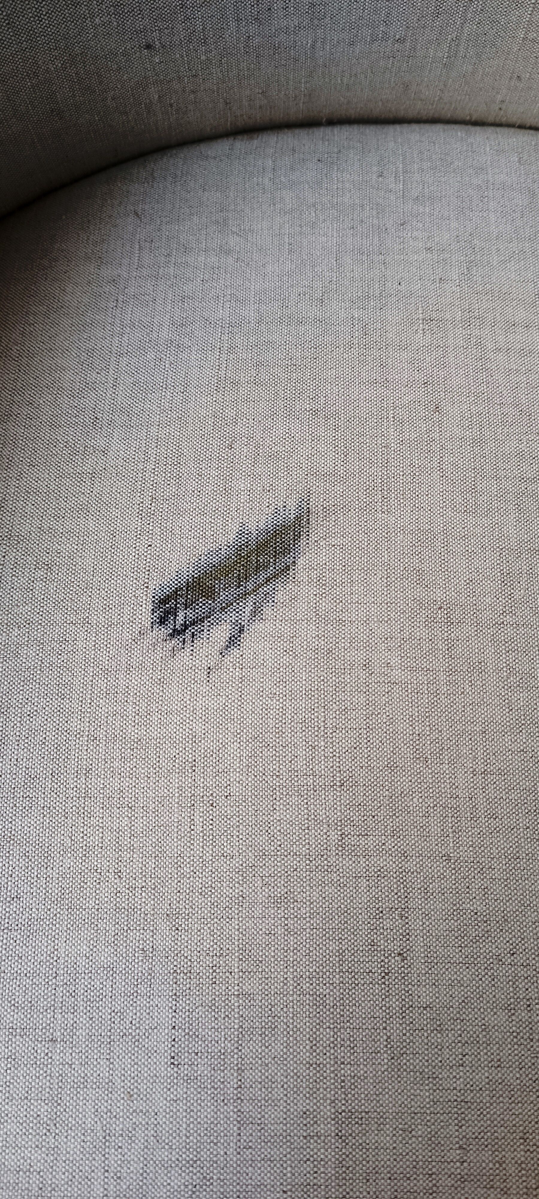 Vintage linen armchair