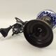 Blue mosaic deco brass lamp
