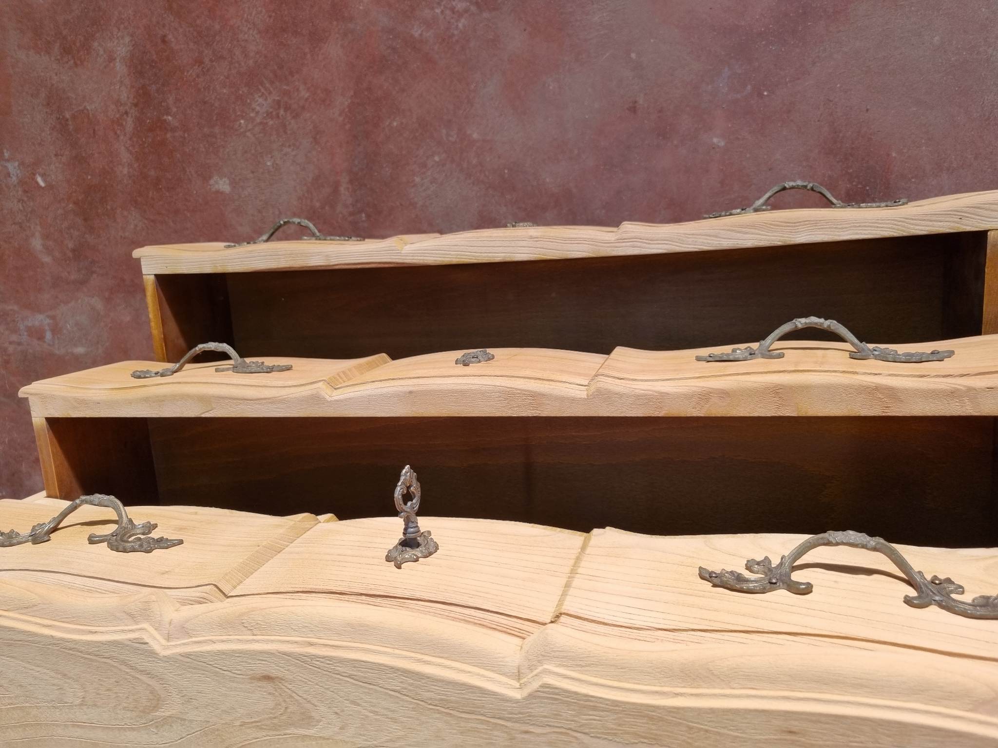 Crossbow chest of drawers with writing