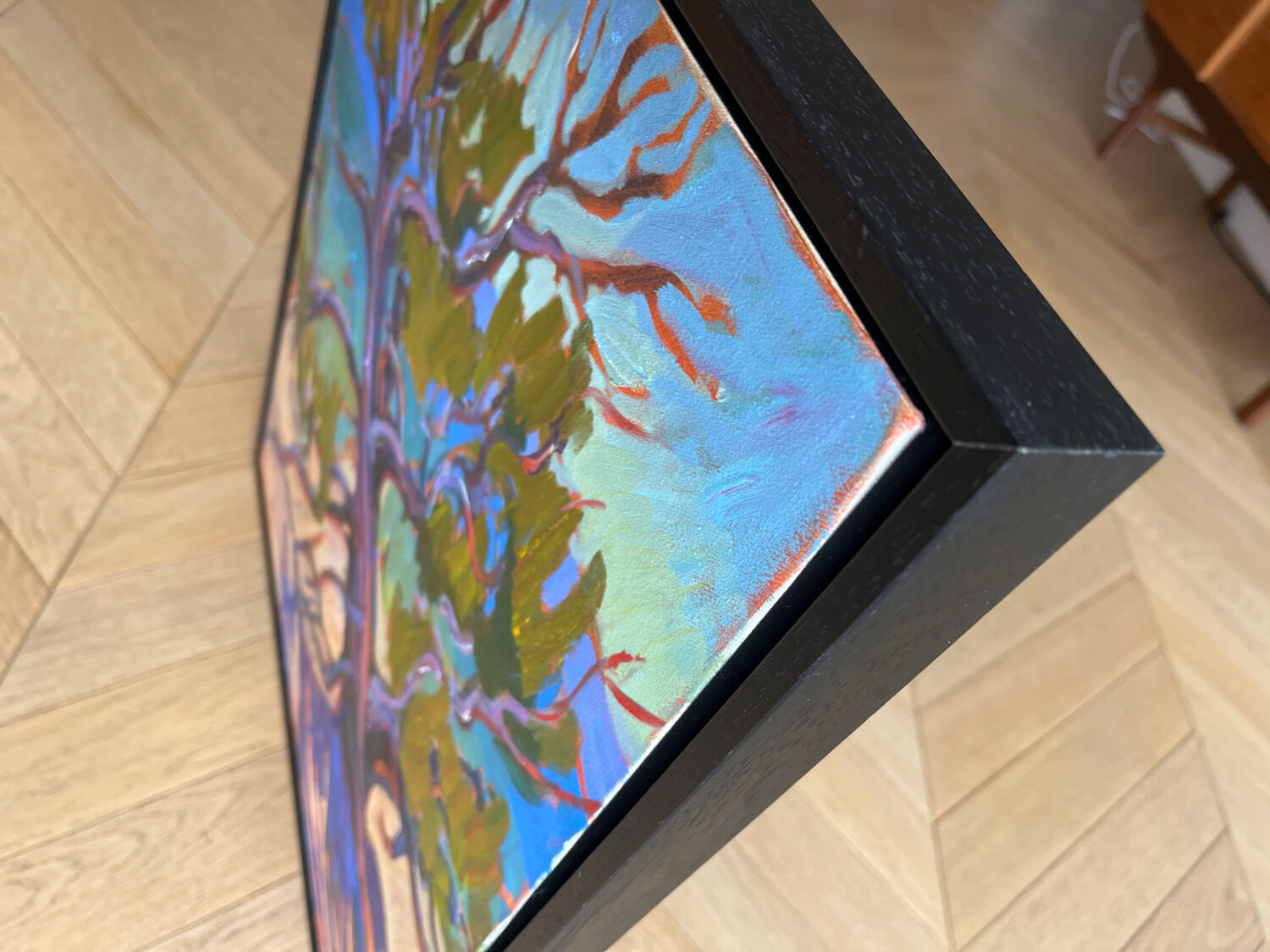 Cedar at high noon, Oil on canvas signed Leigh Gusterson