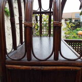 Rattan and bamboo shelf