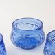 Set of 3 Vintage IVIMA Blue Glass Dessert Bowls, 1960s