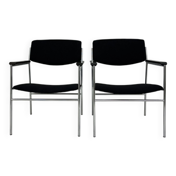 Gijs van der Sluis minimalist lounge chair, 1970s