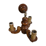 3-arm wooden chandelier
