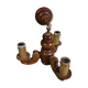 3-arm wooden chandelier