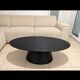 Black oval coffee table