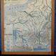 School geography map framed of 1960s