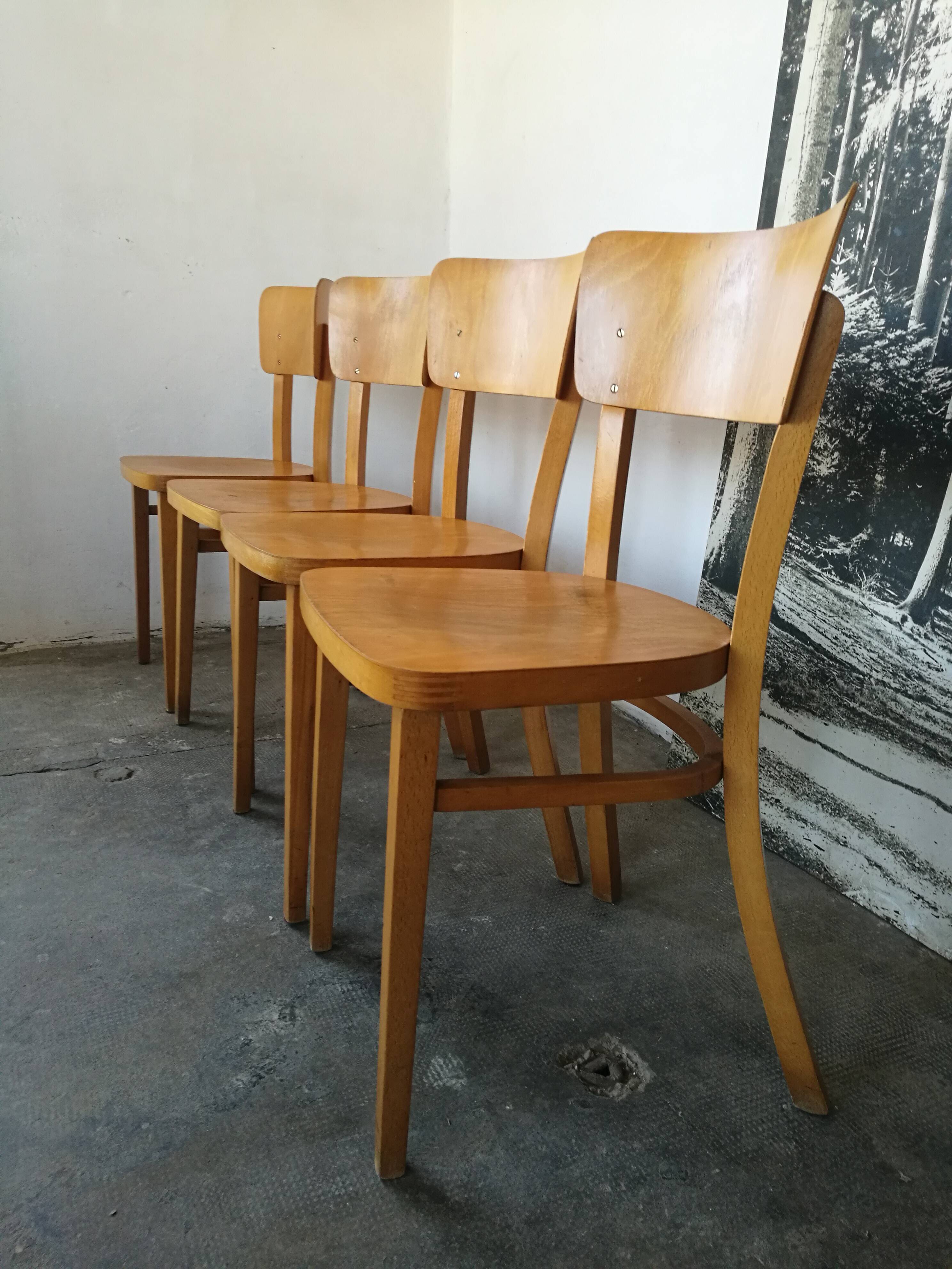 Set of 4 Thonet bistro chairs