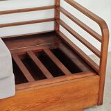 Art Deco sofa gray fabric Jindrich Halabala 1930