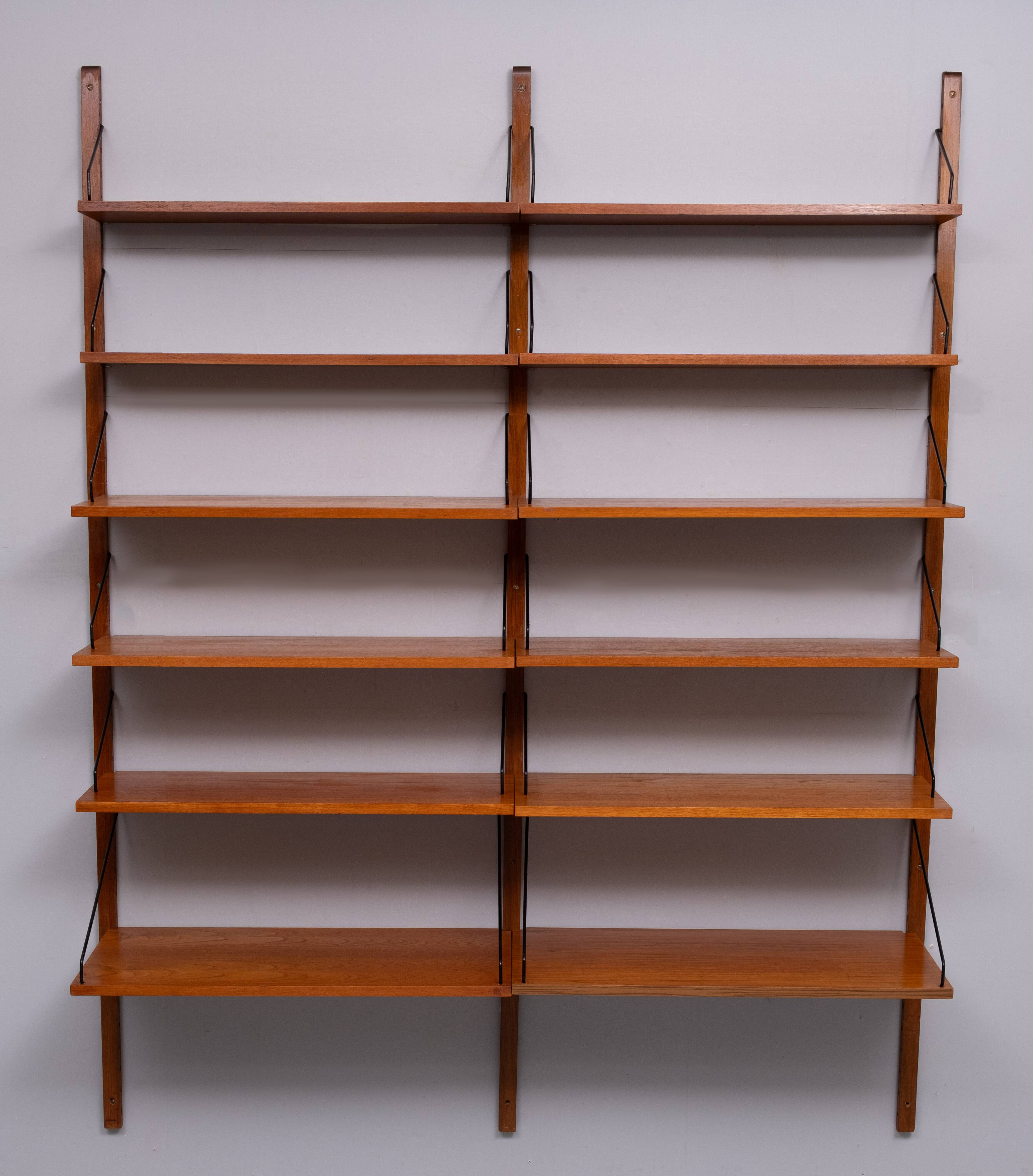 Poul Cadovius Teak Bookcase Shelves For Royal System 1960s