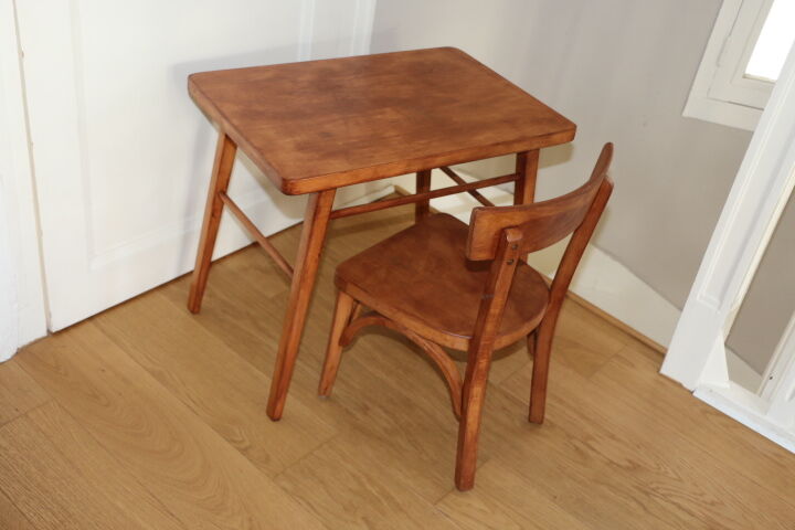 Baumann desk and dark beech child chair