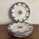 Flat ironstone plates "Rouen" Jules Vieillard Bordeaux