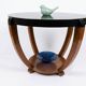 Large guéridon / Art Deco coffee table with saber legs (1930) – No lacquer