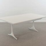 Extendable pedestal dining table by George Nelson for Herman Miller