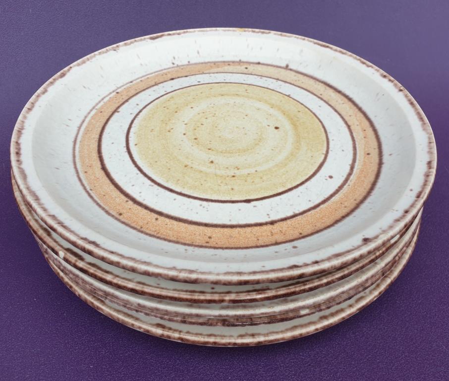 Set 11 plates Gien France model Etna spirals bohemian retro 1970