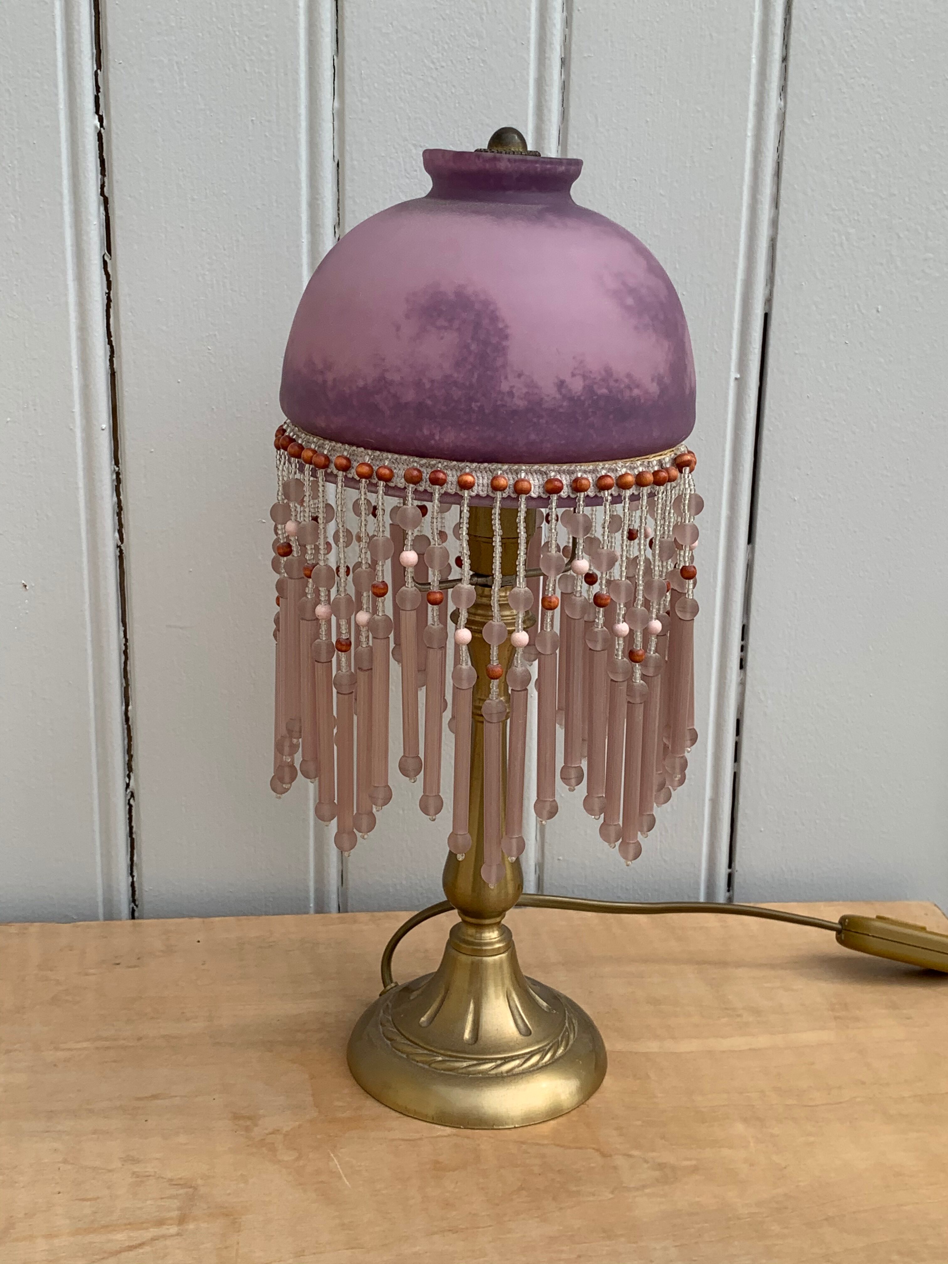 Pair of pampille bedside lamps