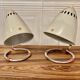 Pair of large metal osram lamps 1950.