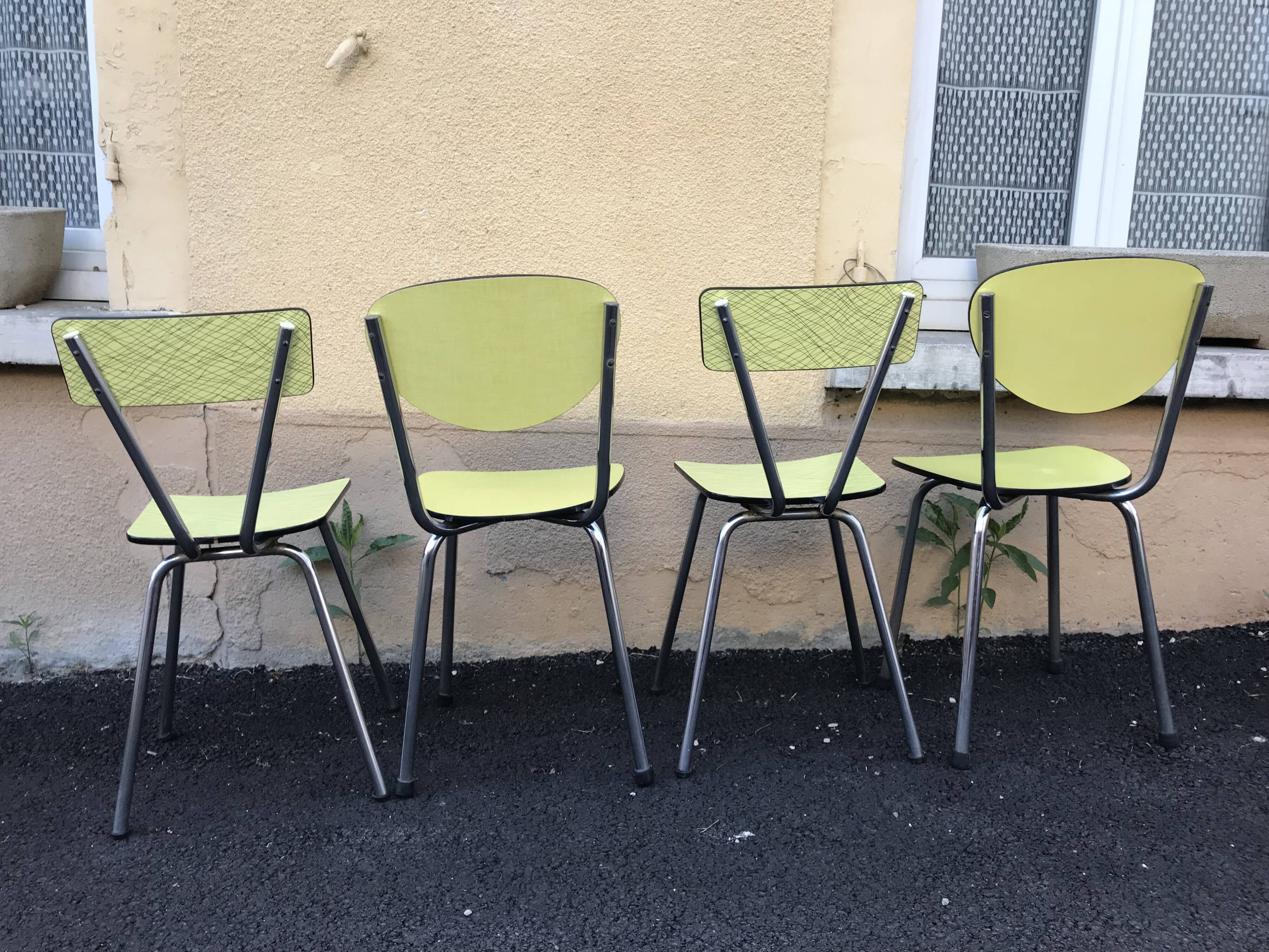 Yellow formica chairs