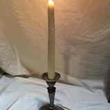 Silver metal candle holder