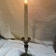 Silver metal candle holder