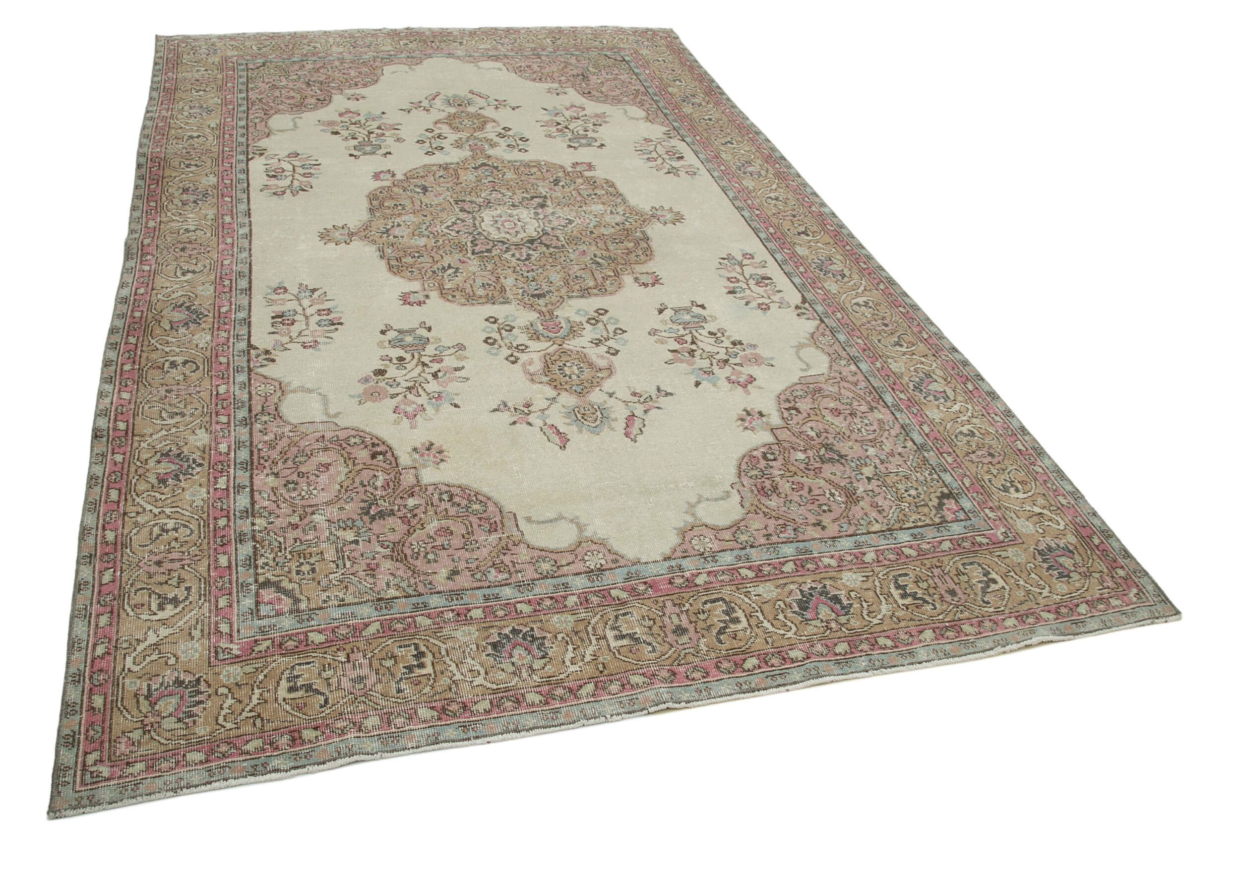 Hand-knotted wool turkish beige carpet 190 cm x 311 cm - 25054