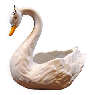 Cache Pot / Vase Cygne Blanc