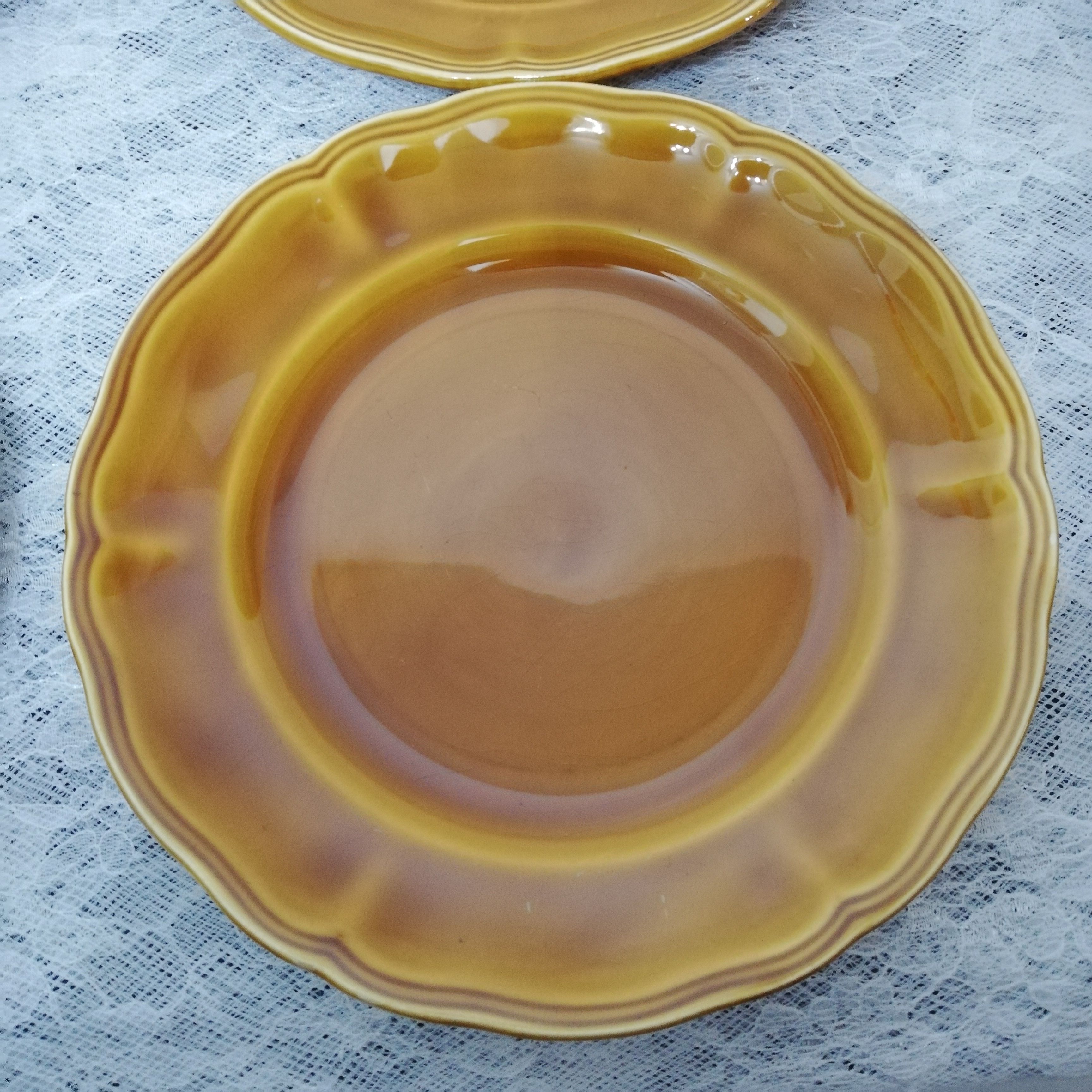 9 dessert plates Lunéville model Louis XV Honey