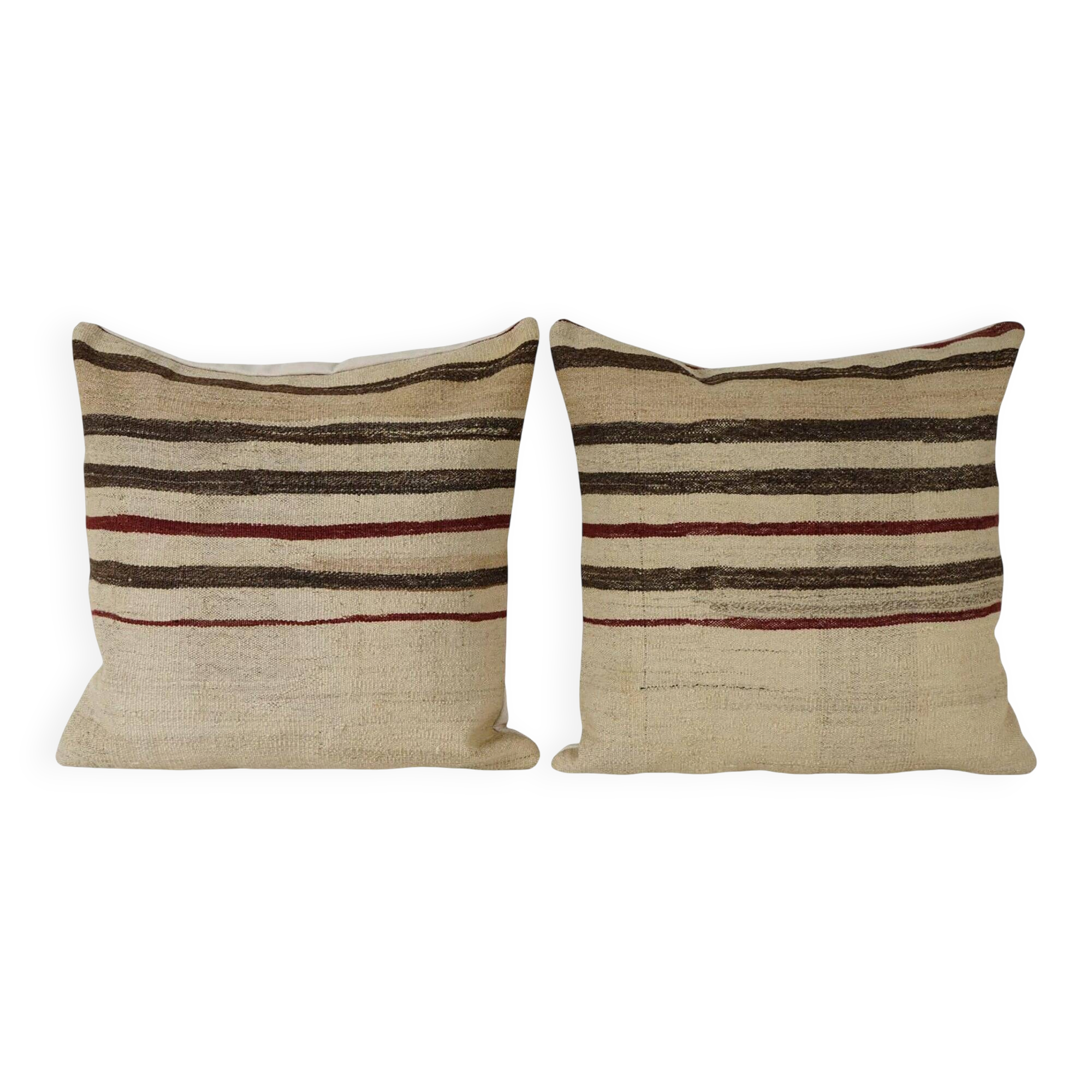 Set of 2 vintage kilim cushion covers 61x61 cm