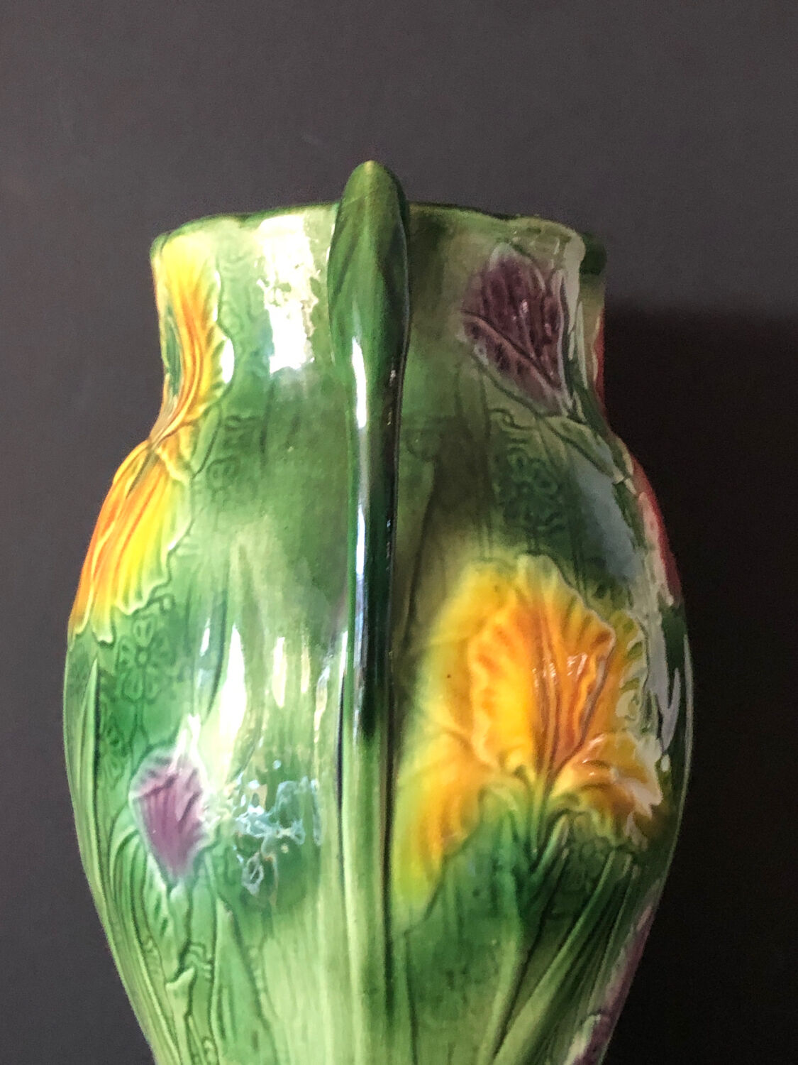 Old vase in Barbotine Saint Clément