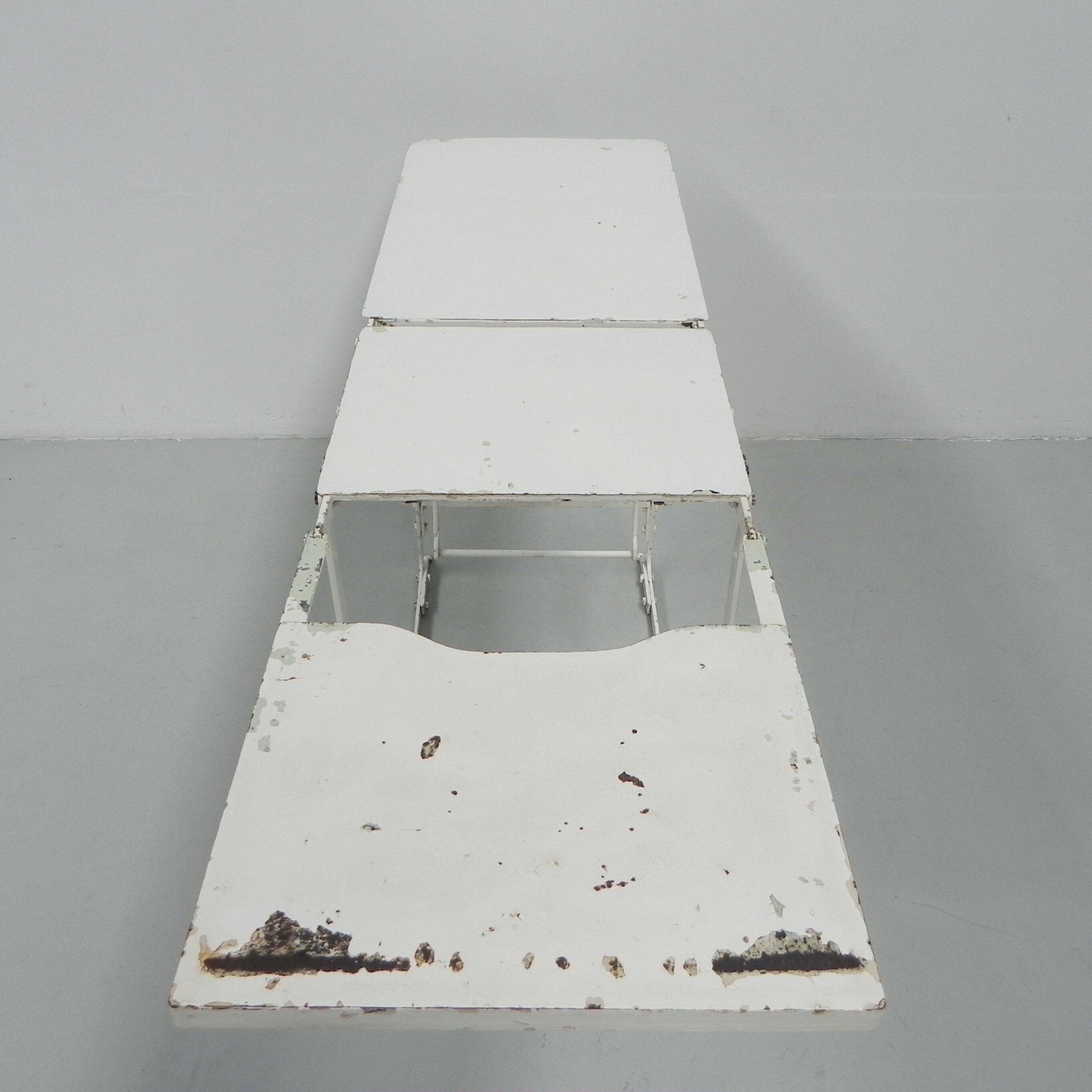 Industrial side table, hospital bed