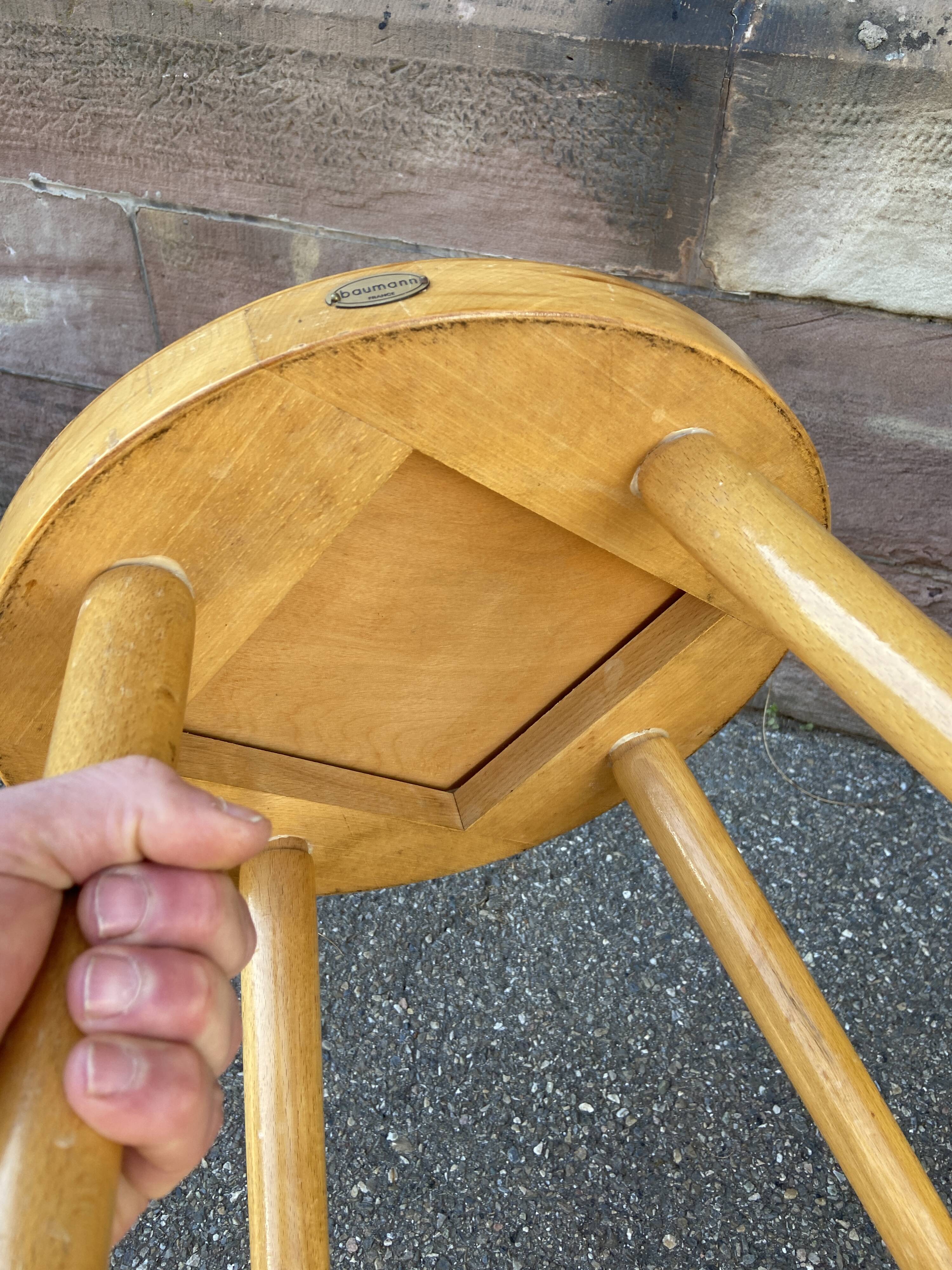 Tabouret scandinave baumann vintage