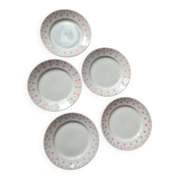 Lot de 5 assiettes plates FB 66 Badonviller