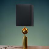 Lampe en laiton doré astrolabe