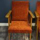 Pair of restored vintage compass armchairs from the 1950s/1960s.