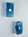 Pair of Space Age Blue Murano Glass Wall Sconces, Italy 1970s