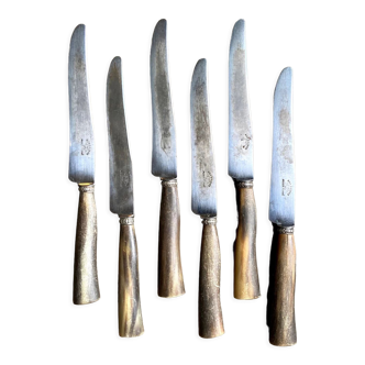 6 horn knives and forged steel Aux 2 Lions