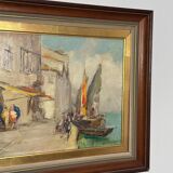 Swedish Oil on Panel – “Venice” by Knut Norman – Vintage & Framed