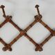 Bamboo-style wooden accordion coat rack