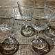 Set of 7 crystal glasses