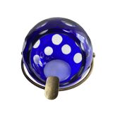 Vintage Ashtray • Crystal Ball Blue • Marita Voigt • Harzkristall • Space Age • 1970