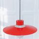 Danish ceiling light in red metal and glass - Mid-Century Design - 1960s