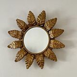 Sun mirror in gilded wood 1960
