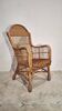 Vintage 1980s Rattan Armchair – Boho Wicker Accent Chair