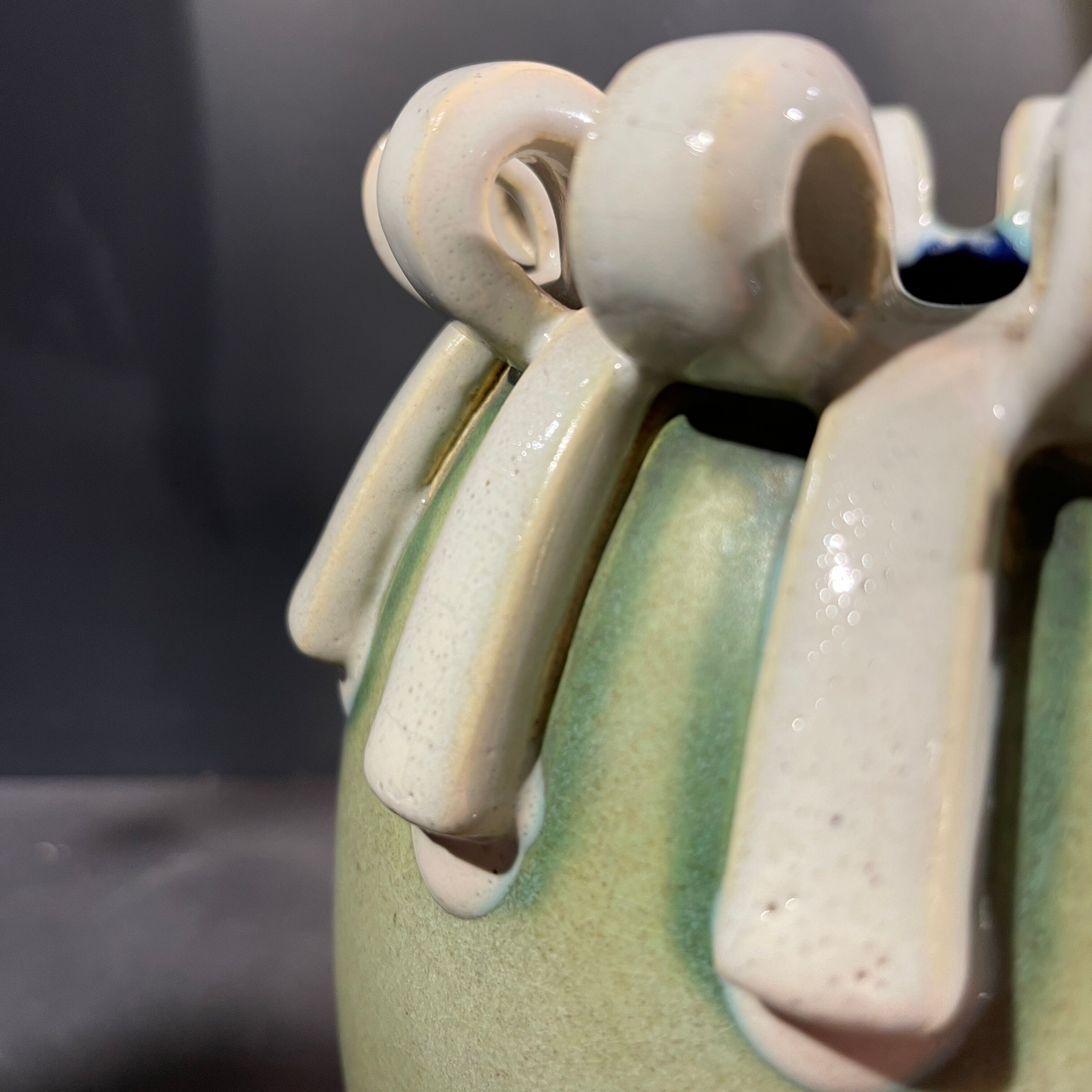 Sandstone vase by Ernest D'Hossche for Boch Frères Kéramis, BFK Studio d'Art, D3034