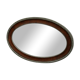 40s oval mirror in wood and stucco 59x39cm