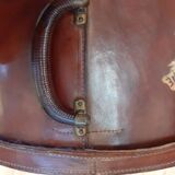Leather hat box